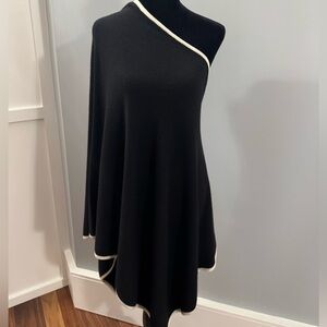 NWOT Cashmere One-Shoulder Poncho